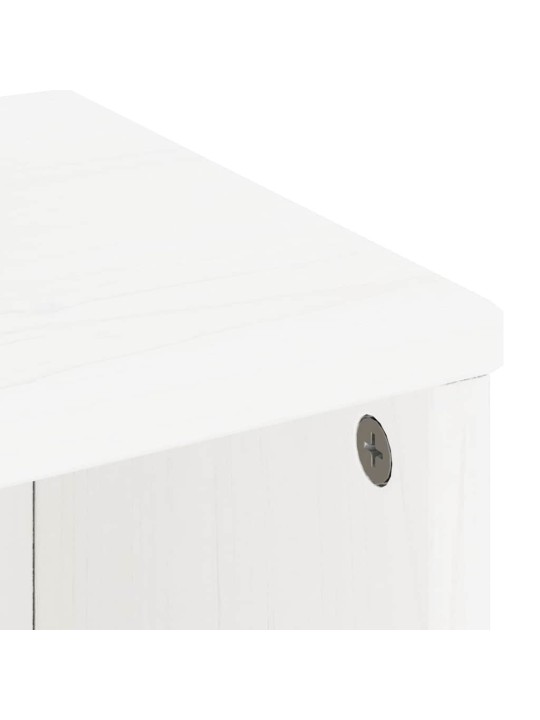 Sivukaapit 5 kpl odda, valkoinen, 40x24x79 cm massiivipuu mänty