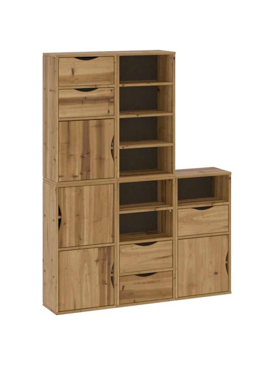 Sivukaapit 5 kpl odda, 40x24x79 cm massiivipuu mänty