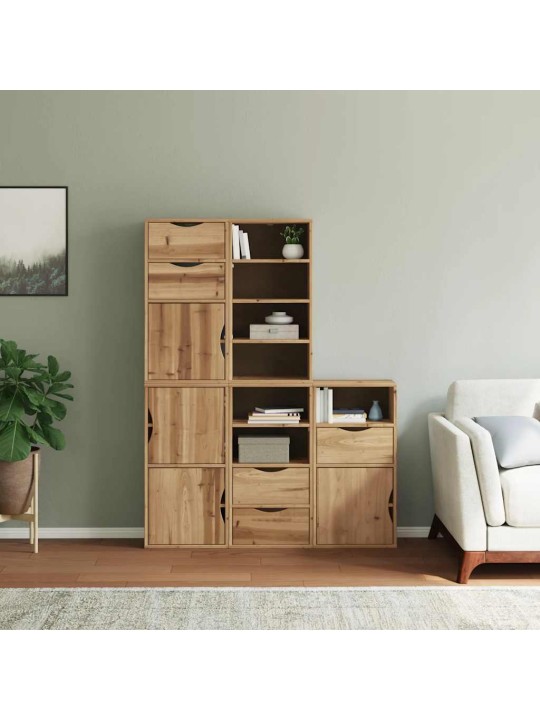 Sivukaapit 5 kpl odda, 40x24x79 cm massiivipuu mänty