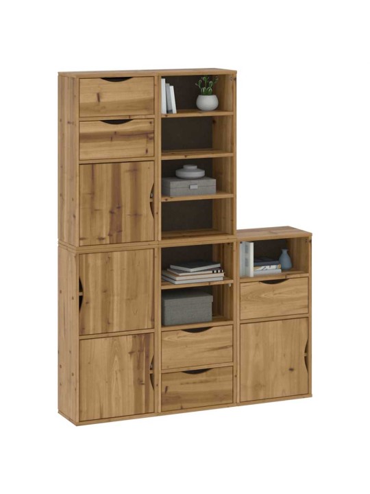 Sivukaapit 5 kpl odda, 40x24x79 cm massiivipuu mänty