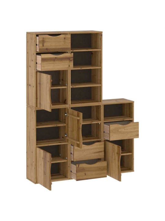 Sivukaapit 5 kpl odda, 40x24x79 cm massiivipuu mänty