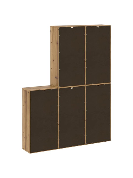 Sivukaapit 5 kpl odda, 40x24x79 cm massiivipuu mänty
