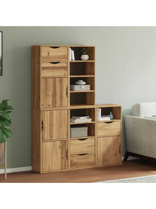 Sivukaapit 5 kpl odda, 40x24x79 cm massiivipuu mänty
