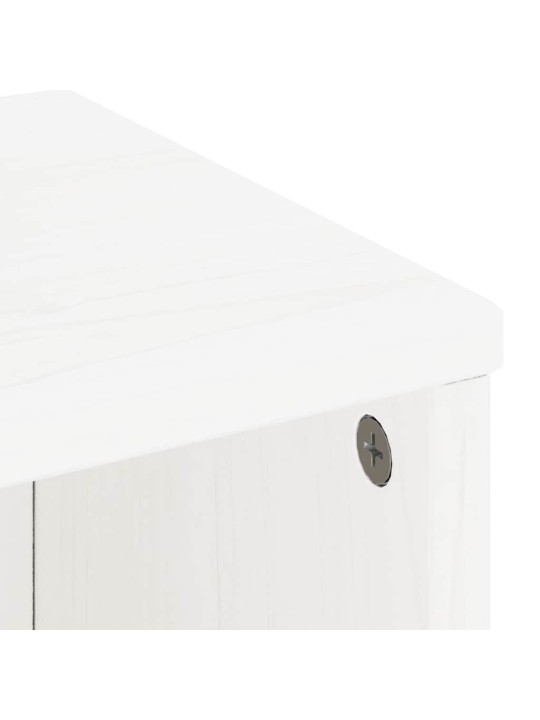 Sivukaapit 5 kpl odda, valkoinen, 40x24x79 cm massiivipuu mänty