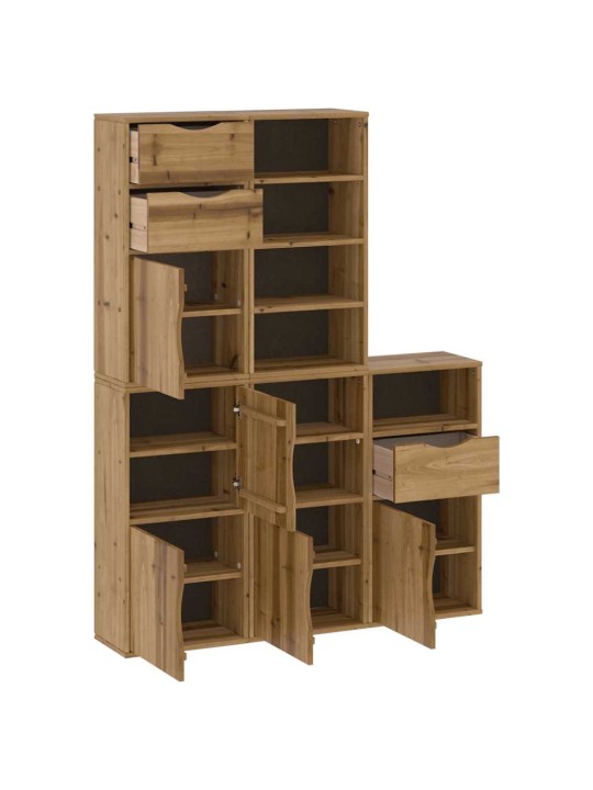 Sivukaapit 5 kpl odda, 40x24x79 cm massiivipuu mänty