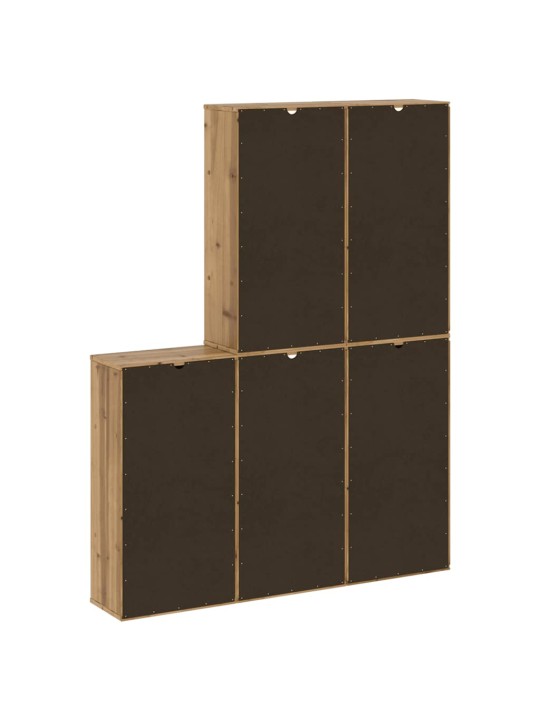 Sivukaapit 5 kpl odda, 40x24x79 cm massiivipuu mänty