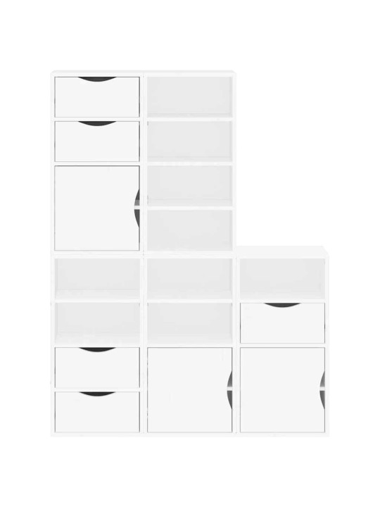 Sivukaapit 5 kpl odda, valkoinen, 40x24x79 cm massiivipuu mänty