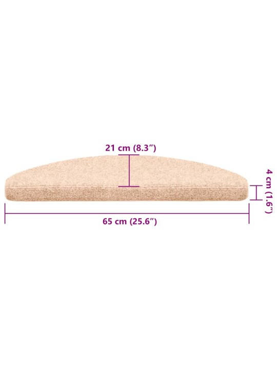 Portaiden matot itsekiinnittyvät 30 kpl kerma 65x21x4 cm