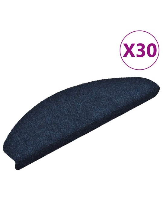 Itsekiinnittyvät porrasmatot 30 kpl navy 65x21x4 cm