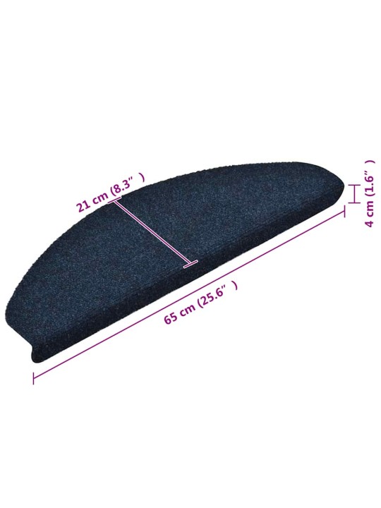 Itsekiinnittyvät porrasmatot 30 kpl navy 65x21x4 cm