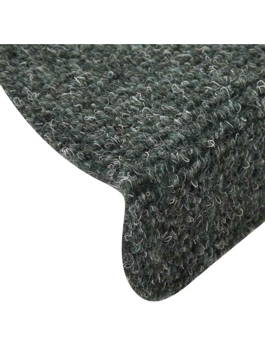 Itsekiinnittyvät porrasmatot 30 kpl vihreä 65x21x4 cm