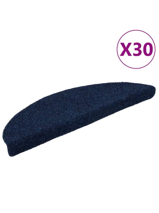 Itsekiinnittyvät porrasmatot 30 kpl navy 56x17x3 cm