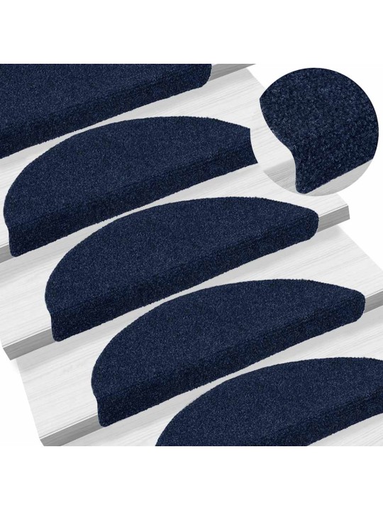 Itsekiinnittyvät porrasmatot 30 kpl navy 56x17x3 cm