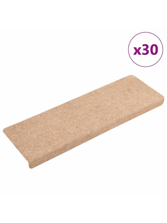 Portaiden matot itsekiinnittyvät 30 kpl kerma 65x21x4 cm