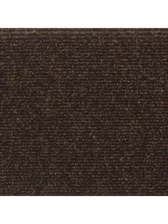 Itsekiinnittyvät porrasmatot 30 kpl ruskea 65x21x4 cm