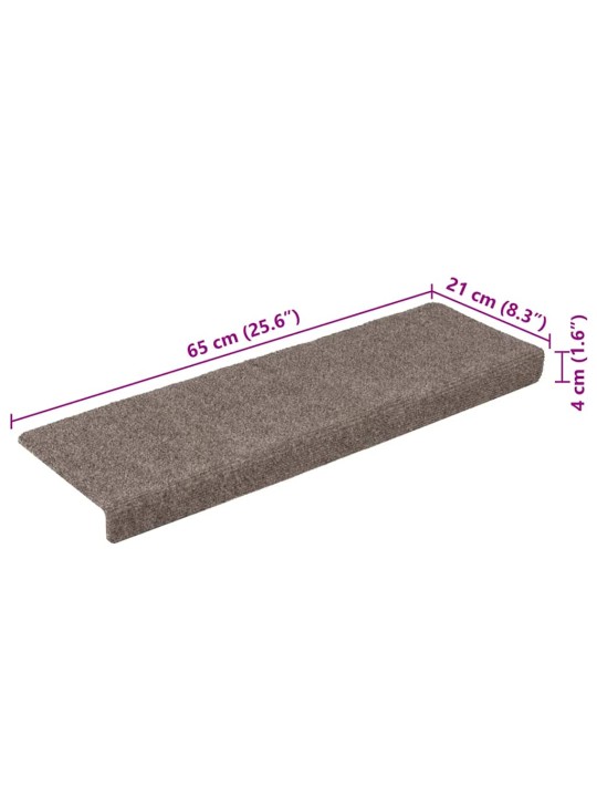Portaiden matot itsekiinnittyvät 30 kpl kerma 65x21x4 cm