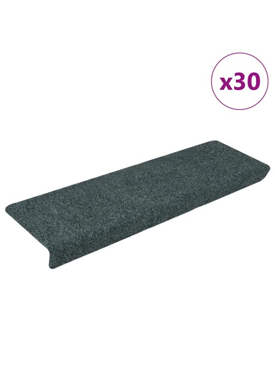 Itsekiinnittyvät porrasmatot 30 kpl vihreä 65x21x4 cm