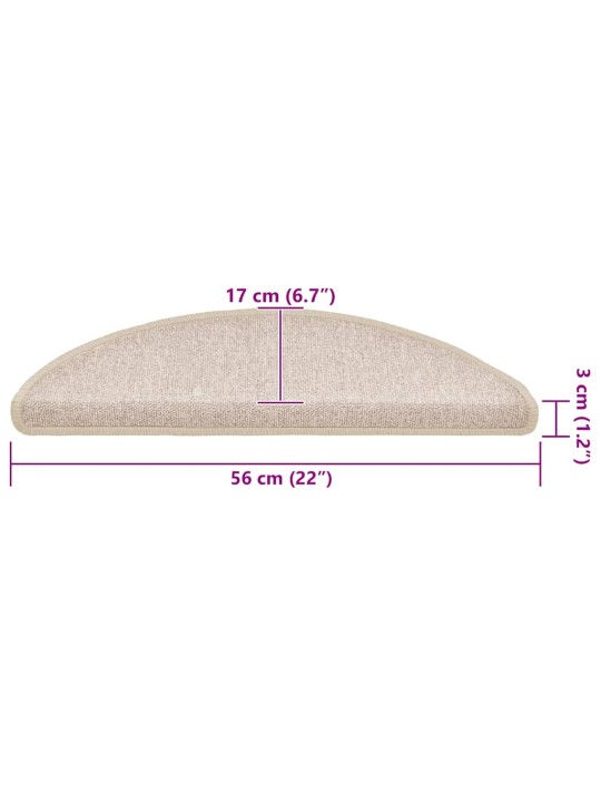 Porrasmatot 30 kpl taupe 56x17x3 cm