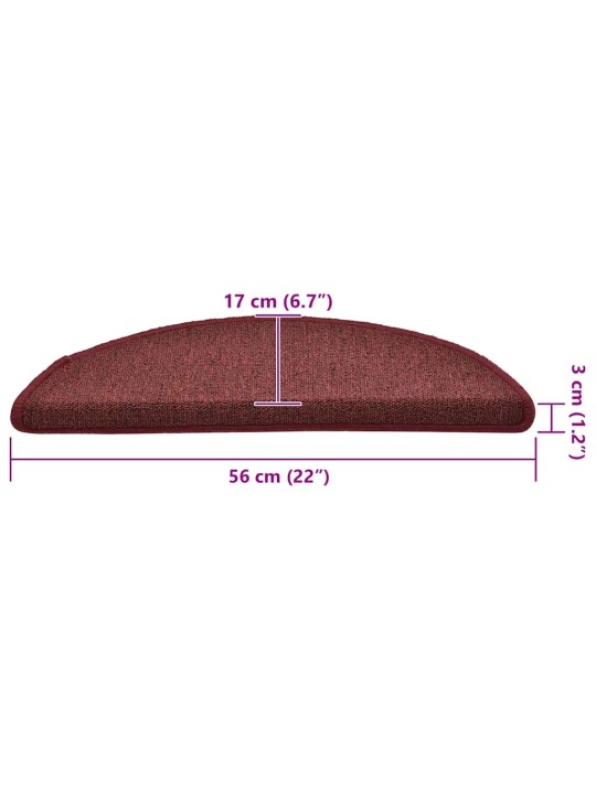 Porrasmatot 30 kpl punainen 56x17x3 cm