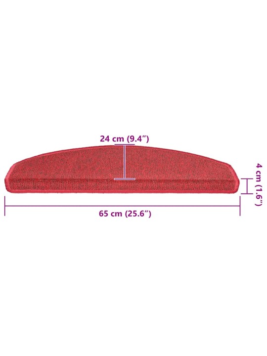 Porrasmatot 20 kpl bordeaux red 65x24x4 cm