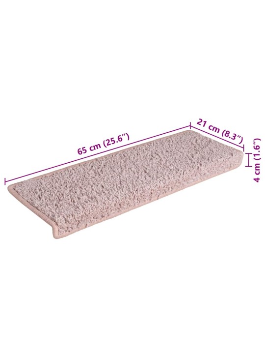 Porrasmatot 30 kpl 65x21x4 cm valkoinen ja pinkki