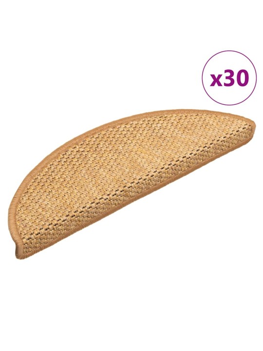 Porrasmatot itsekiinnittyvä sisal-look 30 kpl 56x17x3 cm sisal