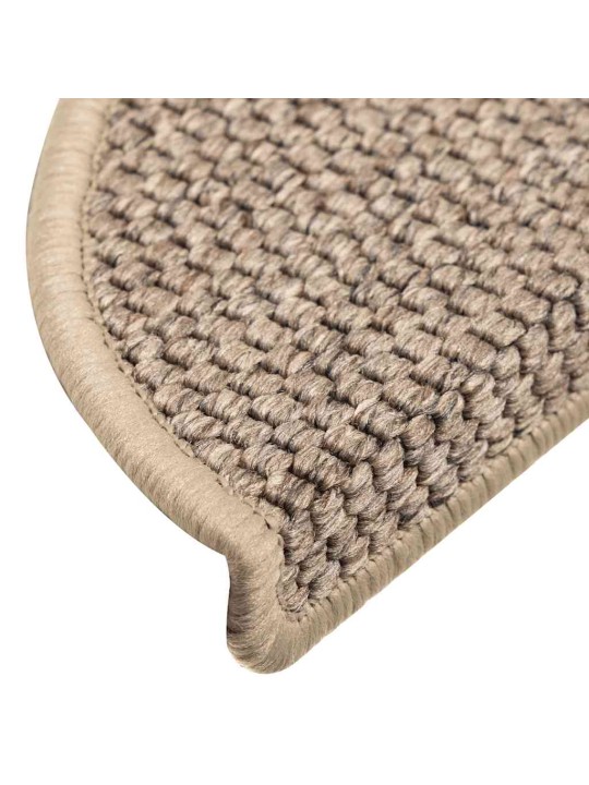 Itsekiinnittyvät porrasmatot sisaltyyli 30 kpl 56x17x3 cm beige