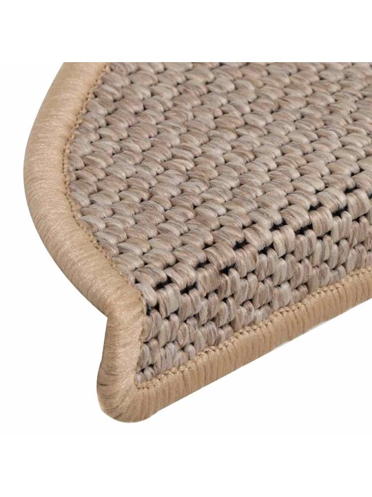 Itsekiinnittyvät porrasmatot sisaltyyli 30 kpl 56x17x3 cm beige