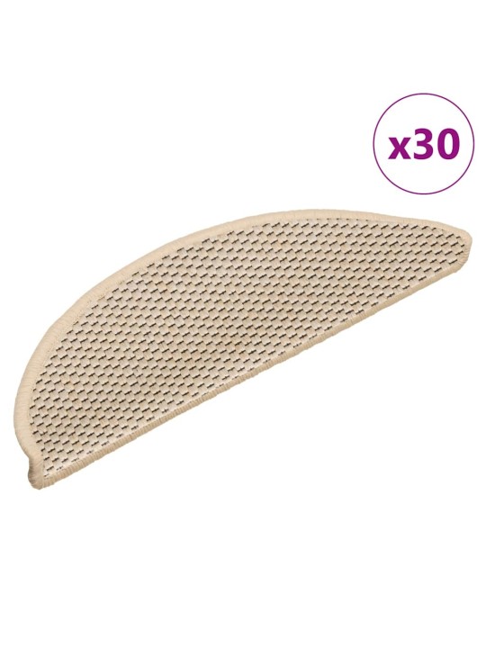 Portaiden matot itsekiinnittyvä sisal-look 30 kpl berber