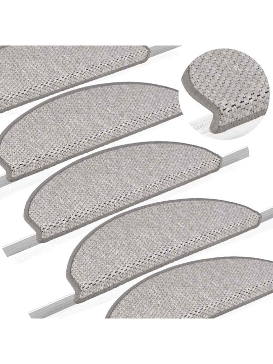 Portaiden matot itsekiinnittyvä sisal-look 30 kpl 65x21x4 cm