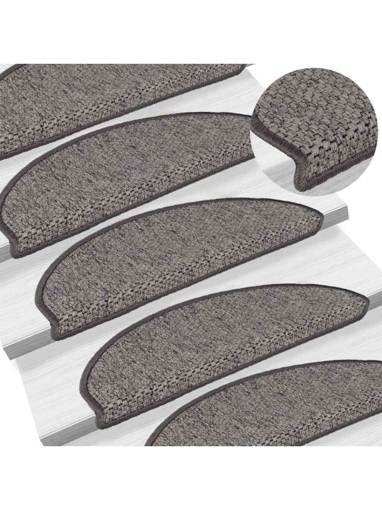 Porrasmatot itsekiinnittyvä sisal-look 30 kpl ruskea beige