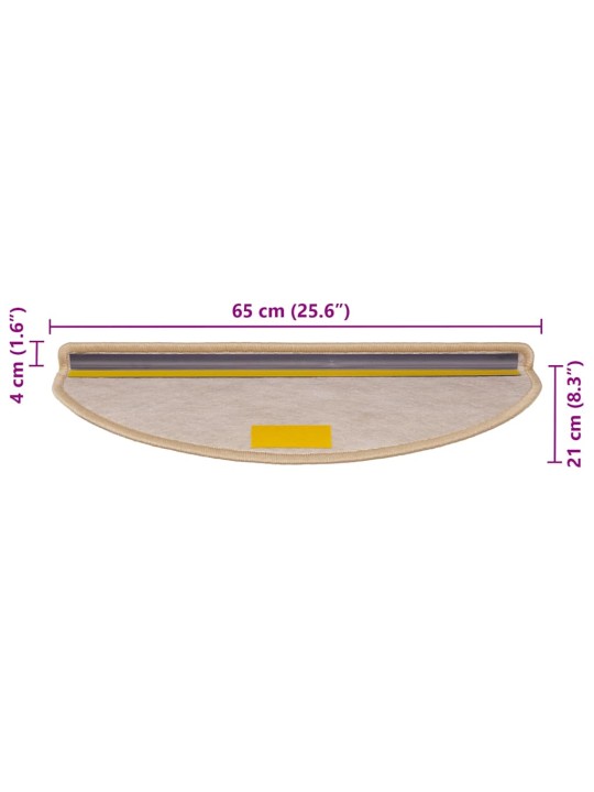 Itsekiinnittyvät porrasmatot sisaltyyli 30kpl 65x21x4cm v.beige