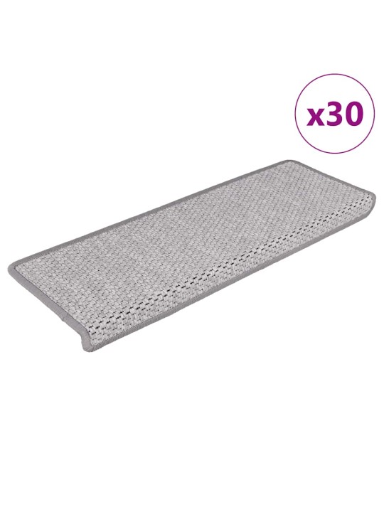 Portaiden matot itsekiinnittyvä sisal-look 30 kpl 65x21x4 cm