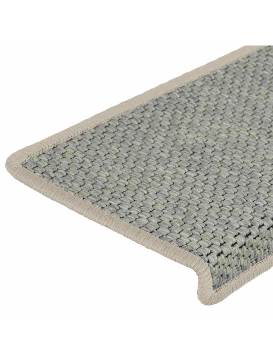 Porrasmatot itsekiinnittyvä sisal-look 30 kpl 65x21x4 cm vihreä