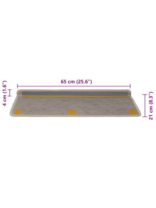 Porrasmatot itsekiinnittyvä sisal-look 30 kpl 65x21x4 cm vihreä
