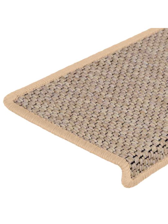 Itsekiinnittyvät porrasmatot sisaltyyli 30kpl 65x21x4cm v.beige