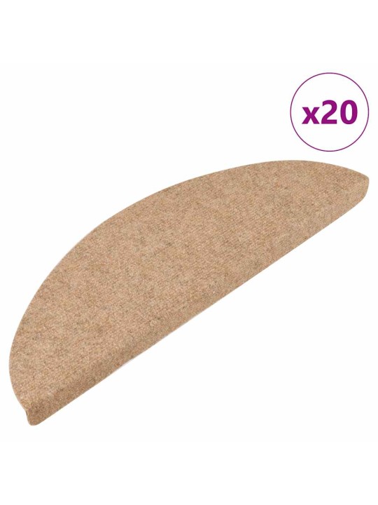 Porrasmatot itsekiinnittyvät 20 kpl beige 56x17x3 cm