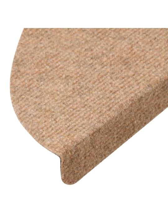Itsekiinnittyvät porrasmatot 20 kpl beige 65x22,5x3,5 cm