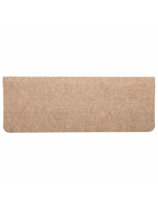 Porrasmatot itsekiinnittyvät 30 kpl beige 65x24,5x3,5 cm