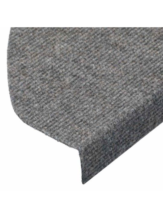 Itsekiinnittyvät porrasmatot 30 kpl harmaa 65x22,5x3,5 cm