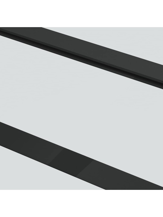 Liukuovi asennustarvikkeilla musta 76x205 cm ESG lasi