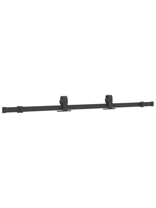 Liukuovi asennustarvikkeilla musta 76x205 cm ESG lasi