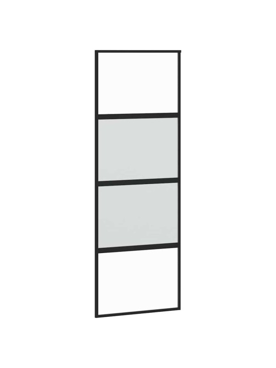 liukuovi laitteistosarjalla musta 76x205 cm karkaistu lasi