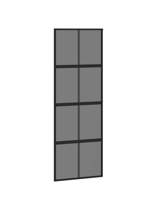 liukuovi laitteistosarjalla musta 76x205 cm karkaistu lasi