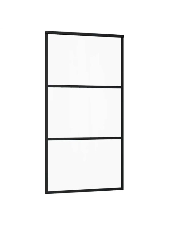 liukuovi laitteistosarjalla musta 102x205 cm ESG lasi