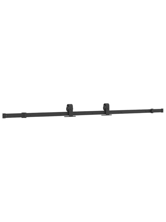 Liukuovi asennustarvikkeilla musta 76x205 cm ESG lasi
