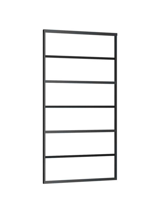 liukuovi laitteistosarjalla musta 102x205 cm ESG lasi