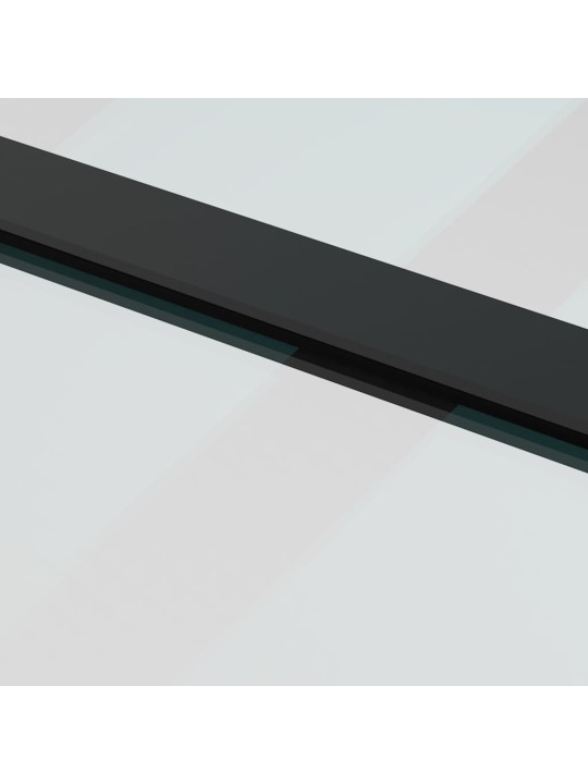 Liukuovi asennustarvikkeilla musta 76x205 cm ESG lasi