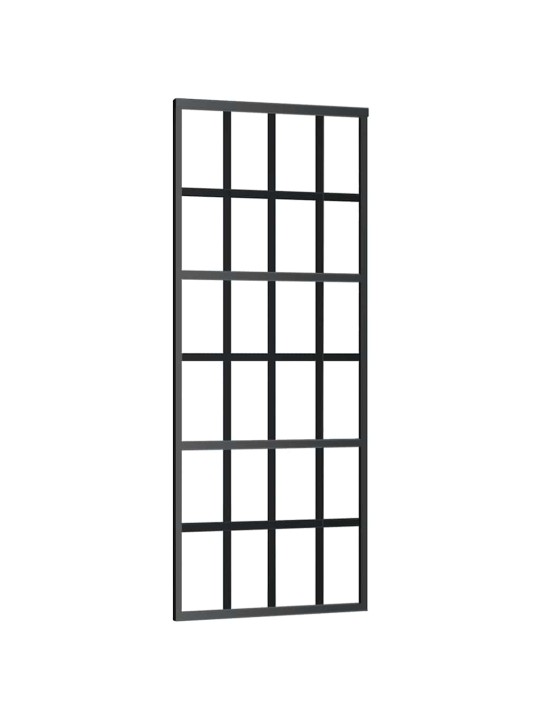 Liukuovi asennustarvikkeilla musta 76x205 cm ESG lasi