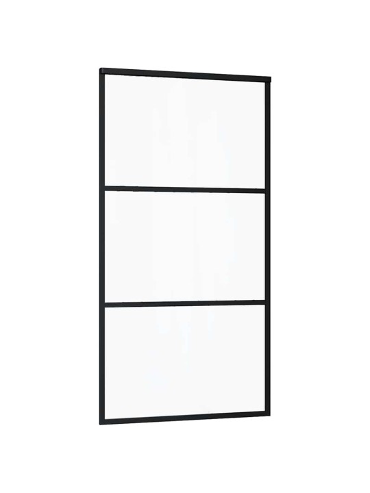 liukuovi laitteistosarjalla musta 102x205 cm ESG lasi